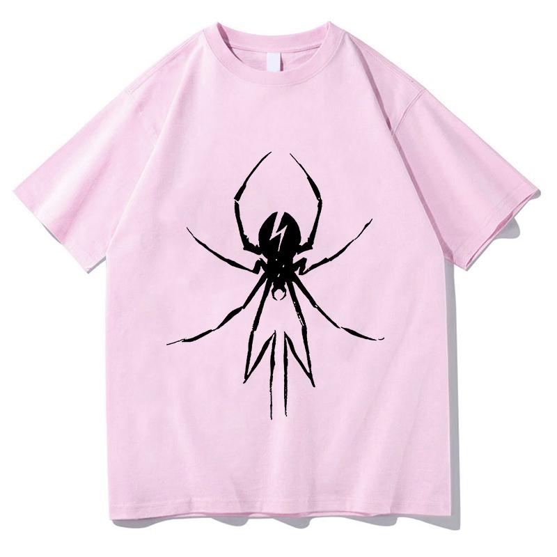 Halloween Minimalist White Spider Silhouette Print Unisex Tshirt Cotton Unisex Short Sleeve Oneck Casual Unisex Party Top