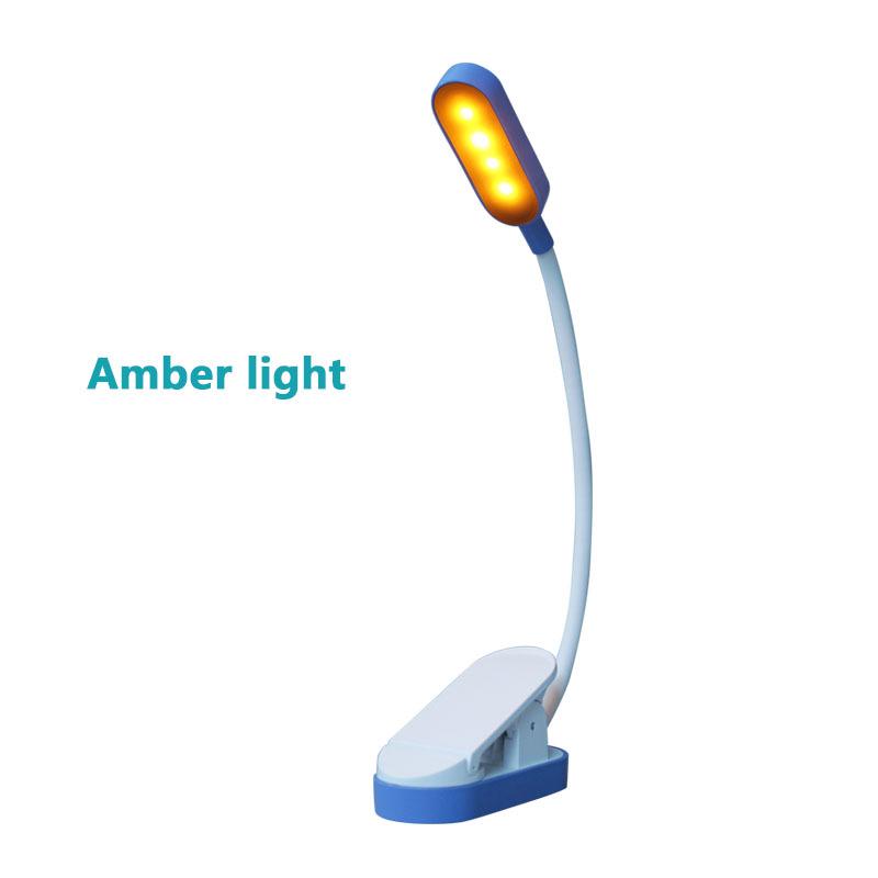 USB Rechargeable LED Clip-On Reading Lamp: Eye Protection, Portable Mini Desk Light for Students and Night Reading