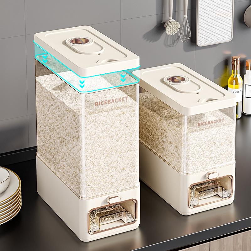 Household Food-Grade Sealed Rice & Flour Storage Container – Insect & Moisture Proof