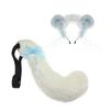 Handgemachte Hamsterohren Tierohren Stirnband Plüsch Niedlicher Hamster Kopfschmuck Lolita Fliegende Maus Stirnband Schwanz Set