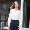 BAITU Women's Lace Trim Long-Sleeve Shirt