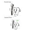 Cartoon Tooth Design Wall Sticker Pvc Waterproof Easy To Tear And Install For Bathroom Bedroom Washbasin Home Decoration