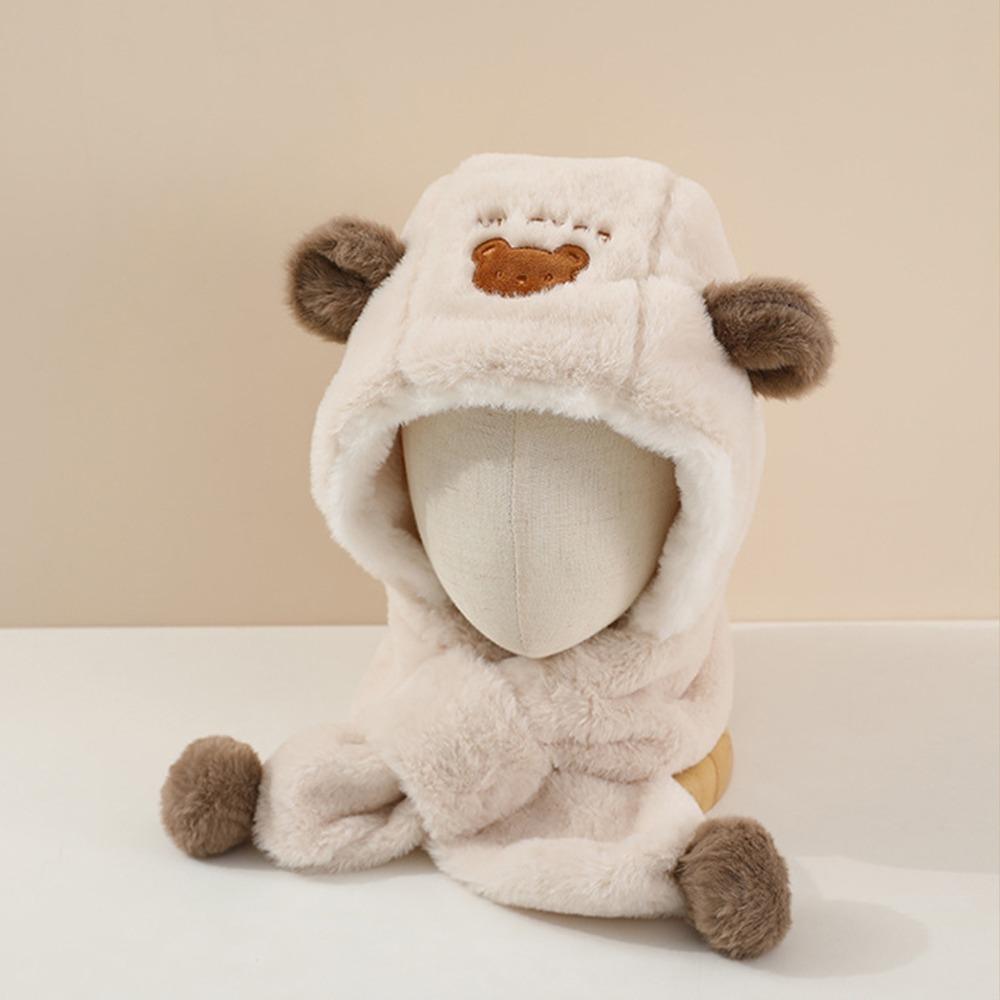 Soft Warm Fluffy Fur Hat Ear Protection Cartoon Beanie Lightweight Windproof Thermal Headgear Winter