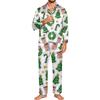 Men's Long Sleeve Button-Down Pajama Set, 2-Piece Sleepwear Loungewear with Pants for Home and Bedtime