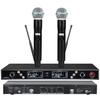 KTV Infrared Frequency Hopping Wireless Dual Microphone Set - Handheld, Lapel, Headset for Stage and Conference