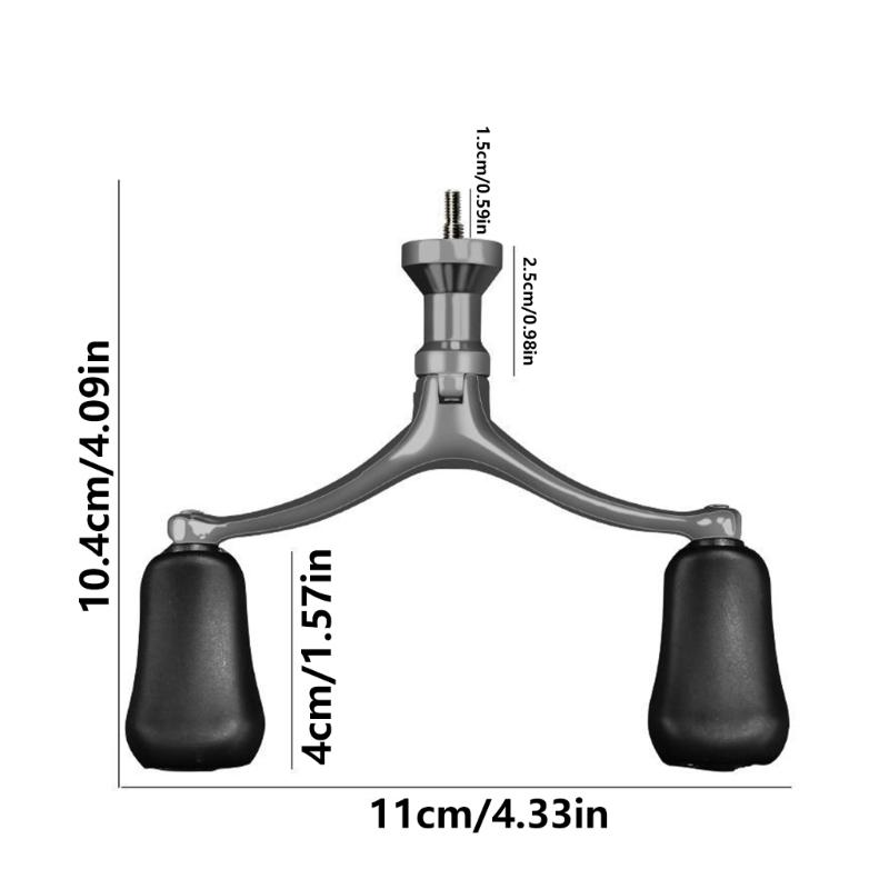 Spinnings Reel Rocker Arm Fishing Rod Handle Fishing Reel Power Handle Grip Single/Double Rocker Arm Screw-in Handle