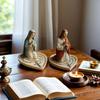 Holy Mother Father Statue Prayer Tray Resins Religious Decors Rosary Beads Jewelry Box For Home Desktop Church Or Gift Giving