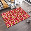 Christmas Pattern with Trees and Ornaments Non-slip rug suitable for living room and bedroom sofas.