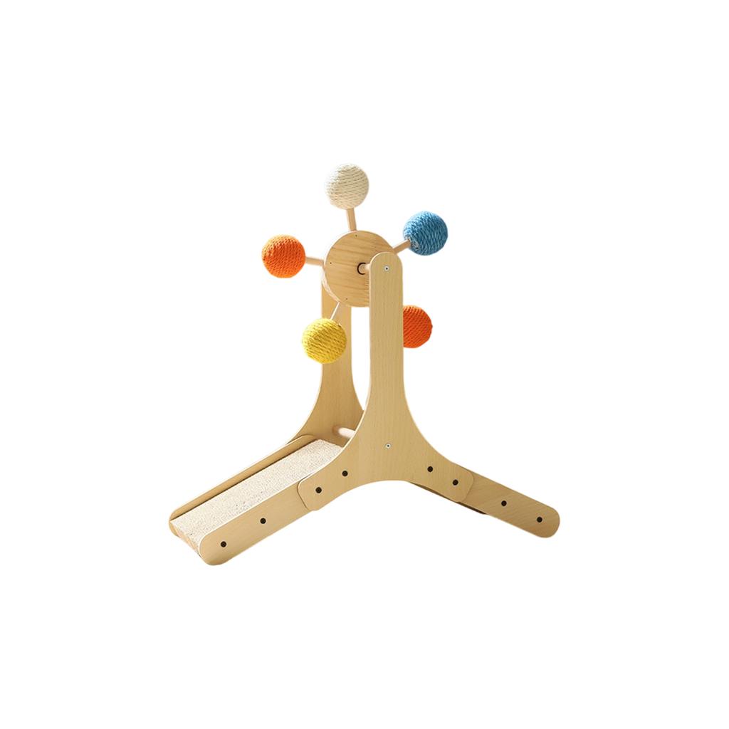 Ferris Wheel Cats Scratcher & Interactive Toy - Corrugated Cardboard Scratching Pad With Sisal Balls,  Non-Shedding For Cats Play &  Care