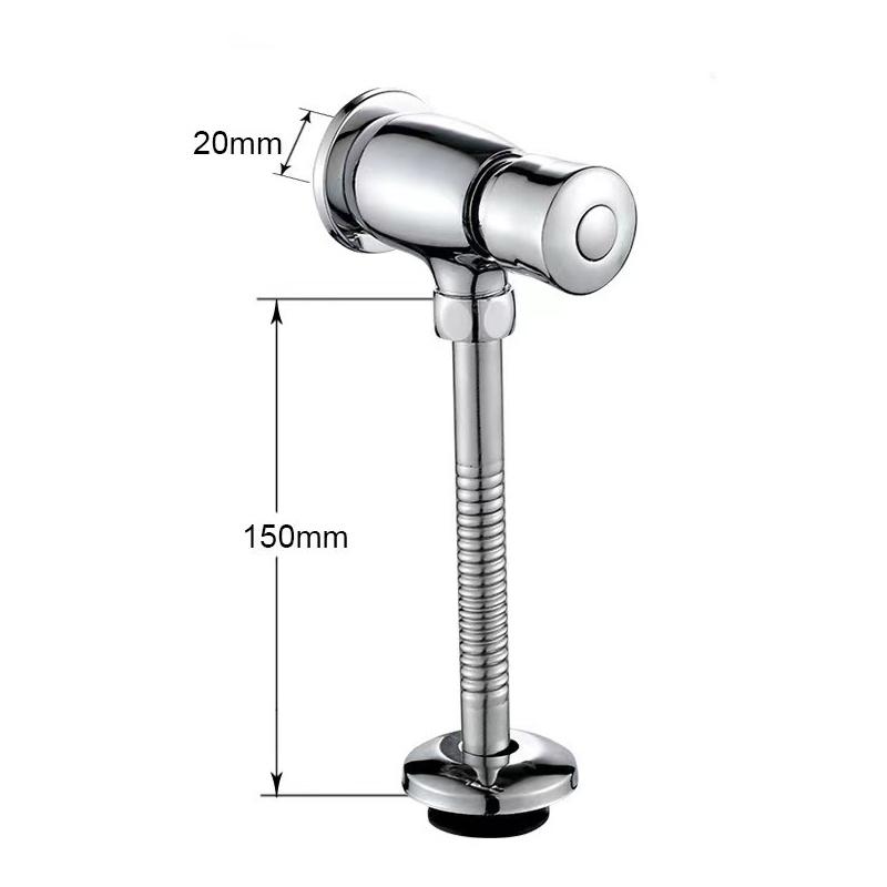 Durable Toilet Flushing Flaush Valve Zinc Alloy Toilet Water Tank Valve Bathroom Toilet Valve Hotel Hand Pressing Flushing Tool