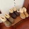 Thick-soled Snow Boots Women's Autumn and Winter New Velvet Warm Cotton Boots Casual Versatile