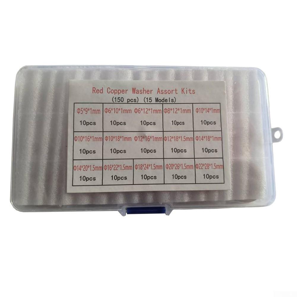 Copper Washer Assortment Flat Ring Seal Kit Electrical Conductivity