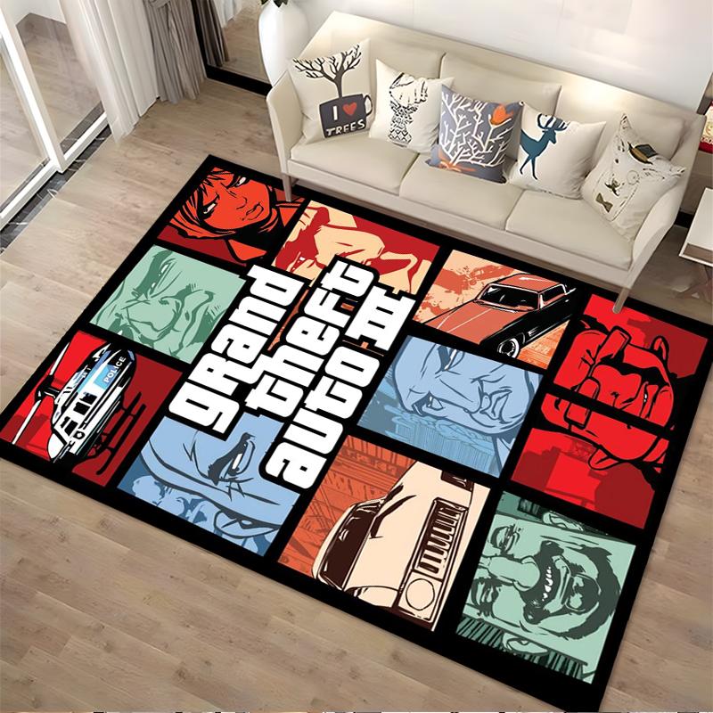 Grand Theft Auto III Graphic Design Rug Non-slip rug suitable for living room and bedroom sofas.