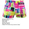 Swimming Trunks Mid Geometric Color Block Design Spandex