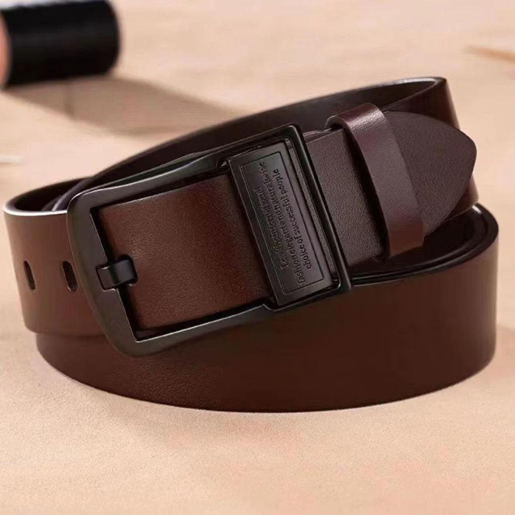 Men's Retro Genuine Leather Pin Buckle Belt - Casual Fashion Jeans Accessory