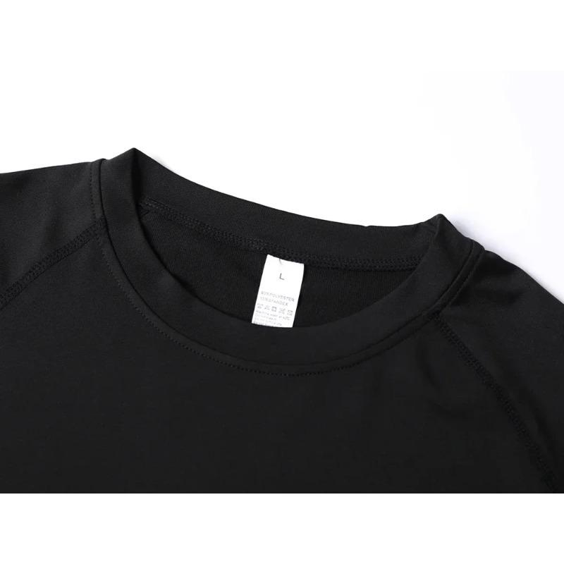 Compression T-shirt for Men Elastic Tight Workout Sportswear Short-sleeved High Elasticity Gym Bodybuilding Quick-drying Sweatshirt Top