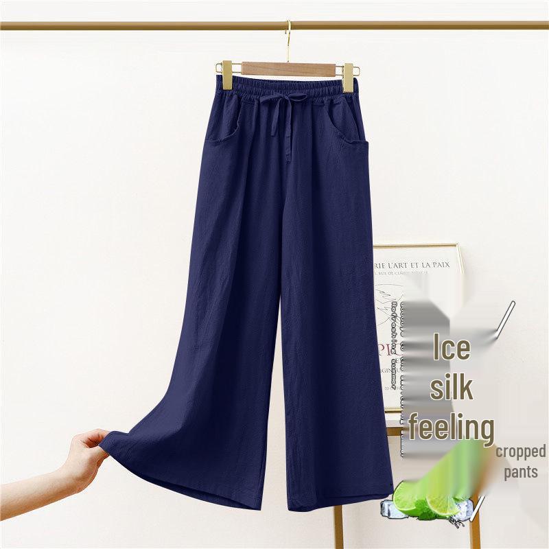 Women's Summer Ice Silk Quick-Dry Casual Wide-Leg Pants - 2026 New Style