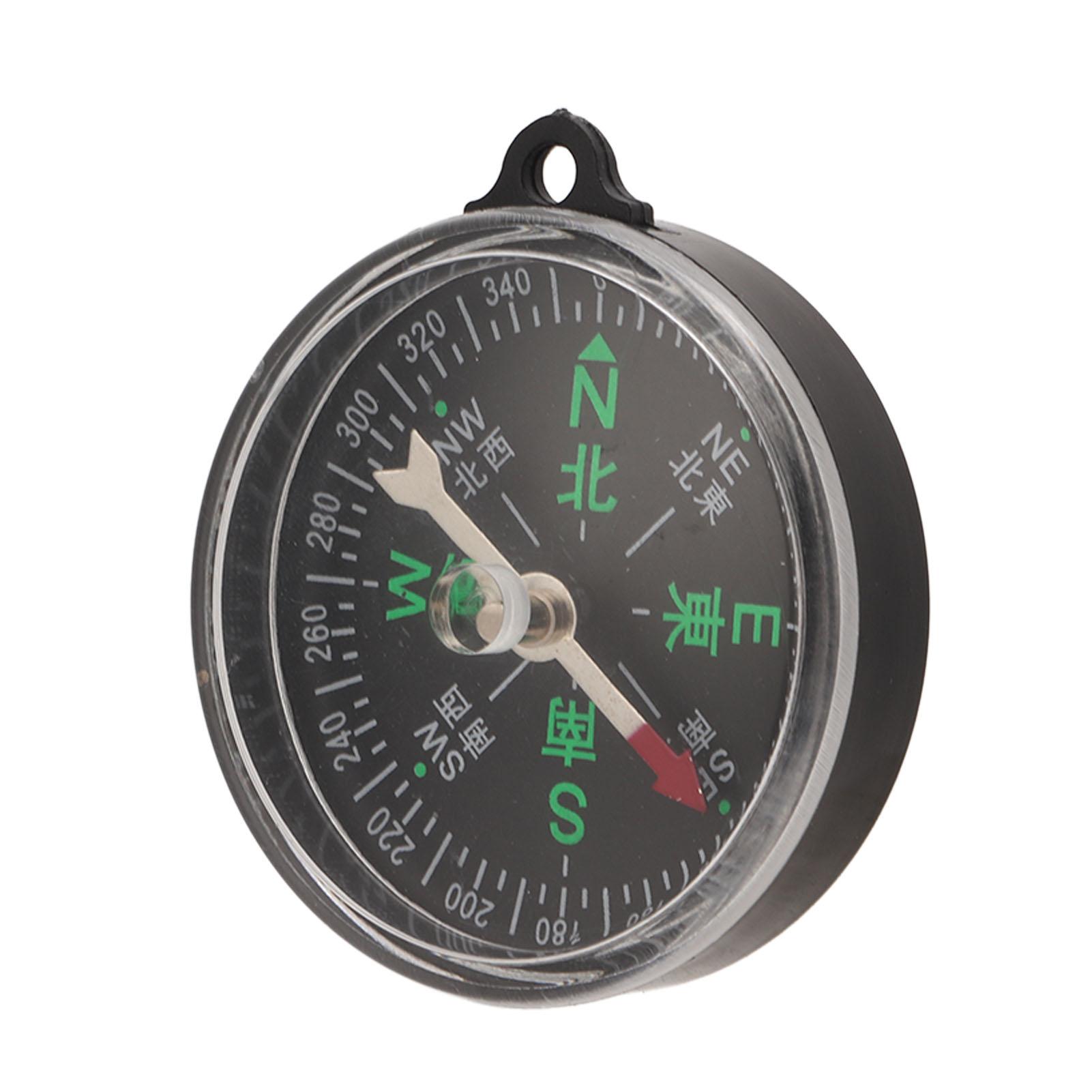 

Портативный карманный компас Классический круглый корпус Мини-кнопочный компас для активного отдыха, кемпинга, охоты