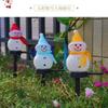 1Pc Solar Snowman Plug-in Light Christmas Decoration Atmosphere Outdoor Garden Lawn Light Christmas Night Light Snowman