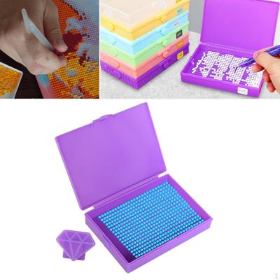 Diamond Art Tray with Lid Bead Organizer Stackable Line Up Easy To Use Sorting Sorter for