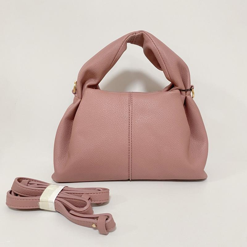 POL Cloud Bag 2025 New French Ladies Dumpling Bag Black Retro Fashion Shoulder Bag Underarm Bag