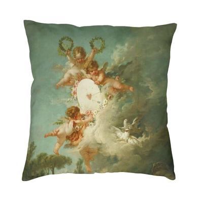 Mythologische Engel-Kissenbezug, 40 x 40 cm, Polyester, ästhetische Renaissance-Engel, Dekokissenbezug, Sofa, Wohnzimmer-Dekoration