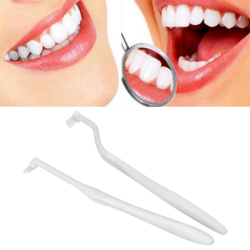 Getuftete Zahnbürste Kieferorthopädische Zahnspangenreinigung Fleckenentfernung Interdentalbürste für Mundpflege Weiß