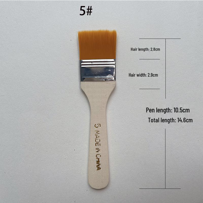 Nylon Bristle Brush with Wood Handle - Versatile for Painting, BBQ, and Cleaning