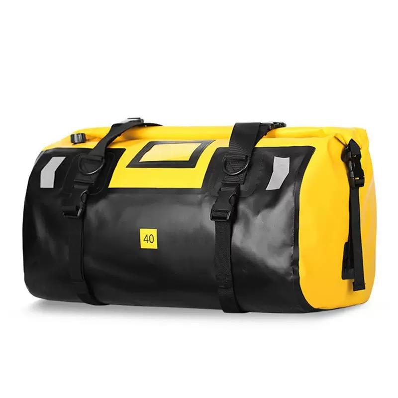 Motorcycle Waterproof Tail Bag Travel Outdoor Dry Luggage Roll Pack Bag 40/66 Motorbike Luggage Backpack Motorcycle Seat Bag