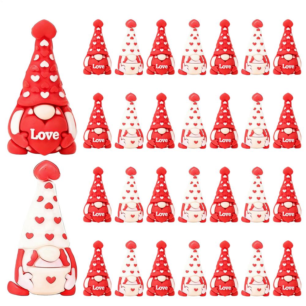 

Valentines Gnomes Decor 30 Pieces Heart Mini Figurines Holiday Gnomes Valentines Decorations Set For Home Bedroom Living Room