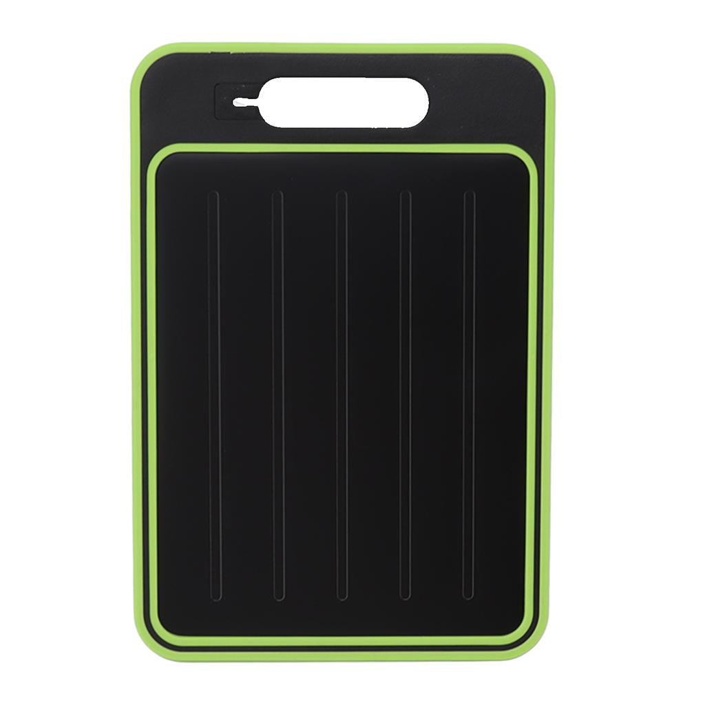 Double Sided Cutting Board Rapid Thawing and Grinding Plate with Knife Sharpener for Kitchen Black