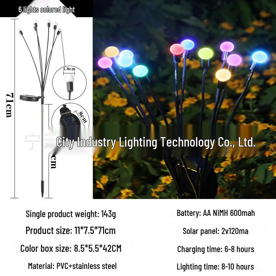 Solar Firefly Courtyard and Garden Sensor Lights