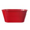 Oval Metal Double Hook Hanging Flower Pot for Railings and Fences