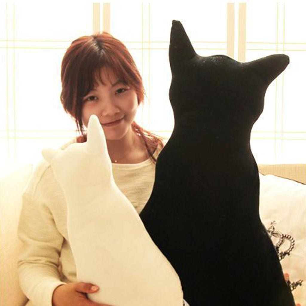 Söt katt Mjuk plysch rygg Shadow Toy Soffa Kudde Sittkudde Födelsedagspresent