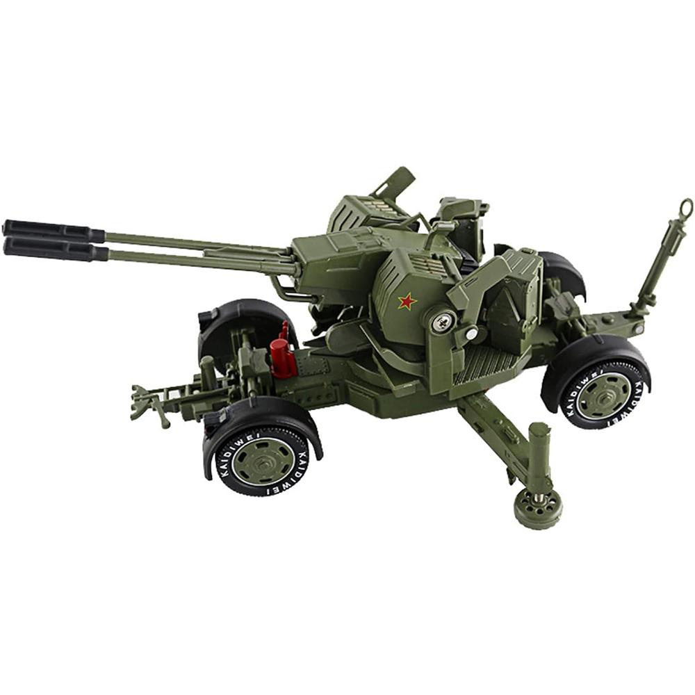 1/35 Samochód z napędem pull back, armata przeciwlotnicza Flak Double Runner, moździerz, wyrzutnia rakiet, wojskowy model ze stopu metali, samochód zabawkowy dla dzieci, samochody z odlewu metalowego, zabawki