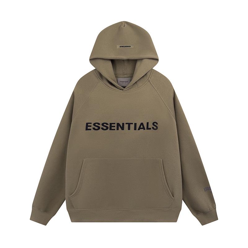 ESSENTIALS Reflektierender 3D-Schriftzug Unisex Oversized Hoodie - Trendiges Fleece-Sweatshirt für Streetwear-Liebhaber