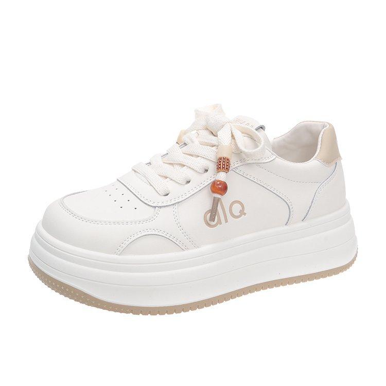

thick-soled little white shoes women s 2025 new muffin spring and autumn women s shoes soft-soled students breathable height-increasing sports 40