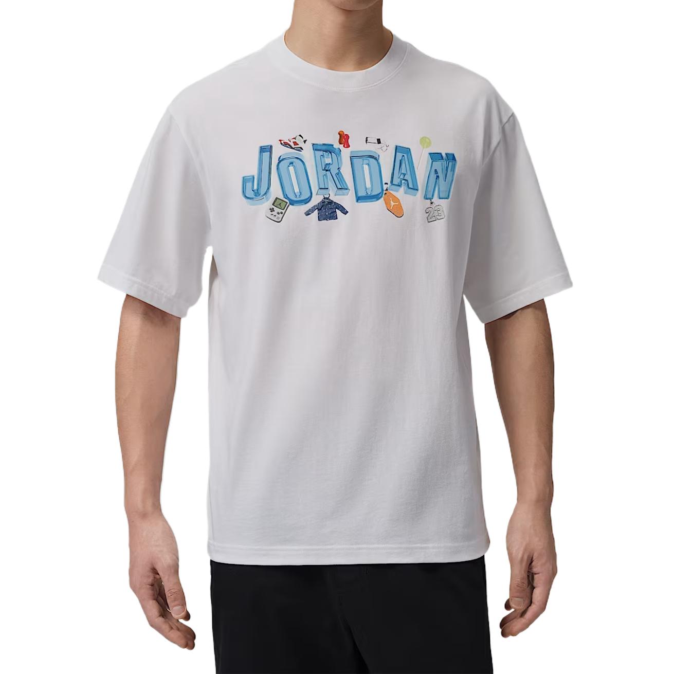 Jordan Printed Knitted Cotton T-Shirt Men tops IR6306-100 2XL