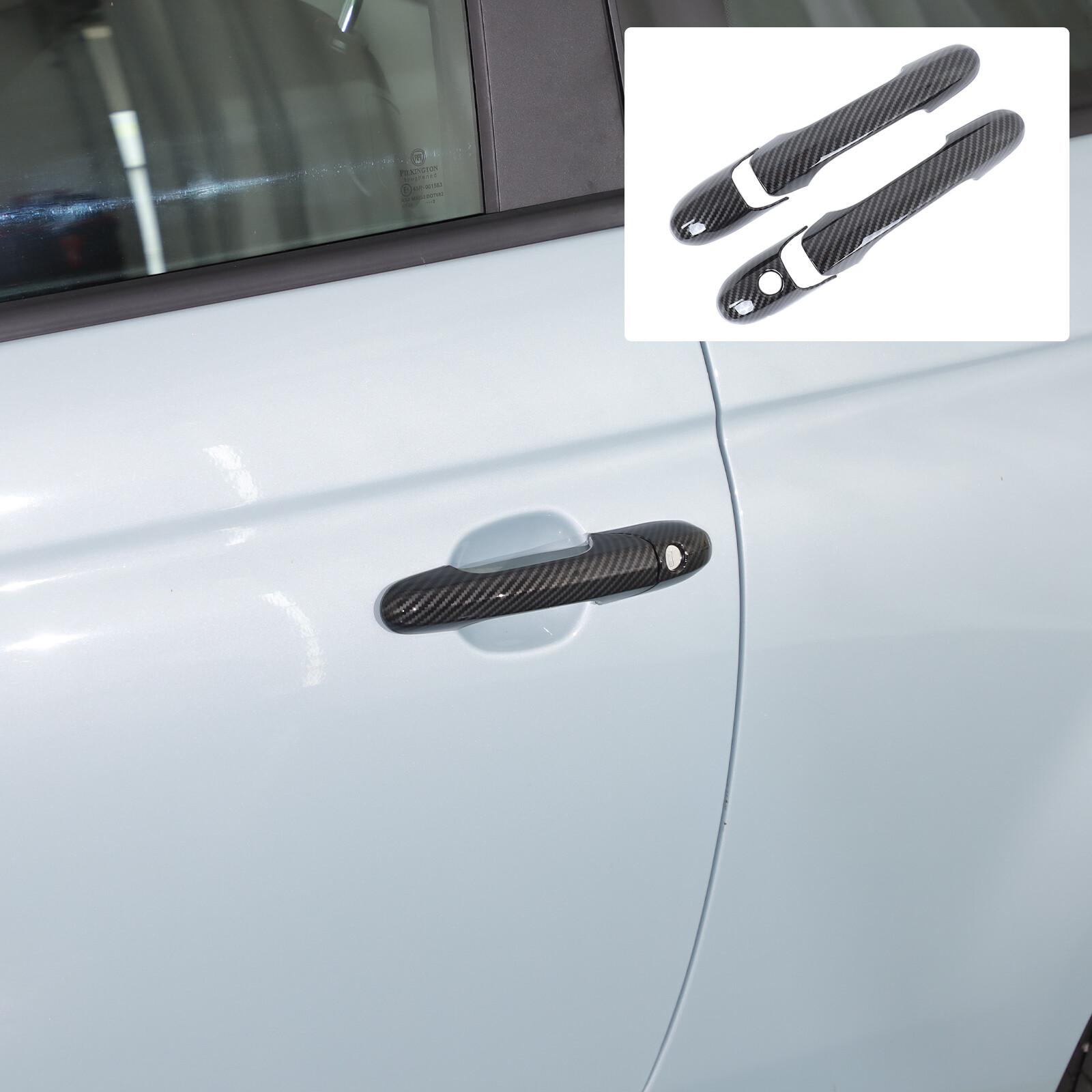 Carbon Fiber ABS Exterior Door Handle Cover Trim For Fiat 500 Abarth 595 695 07+