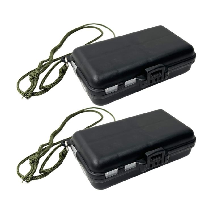 2Pcs Tackle Box with Dividers Fishing Tackle Storage Box Visible Foldable Case Double Side Hooks Storage Container Case