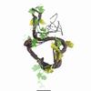 Artificial Reptiles Vine Climber Jungle Forest Bend Branch with Built-in Flexible Metal for Terrarium Cage Decor