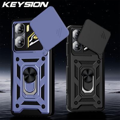 KEYSION Nárazuvzdorné pouzdro Armor pro ZTE nubia Neo 3 5G S posuvným kroužkem pro ochranu objektivu fotoaparátu Stojan Kryt zadní strany telefonu pro nubia Neo 3 5G