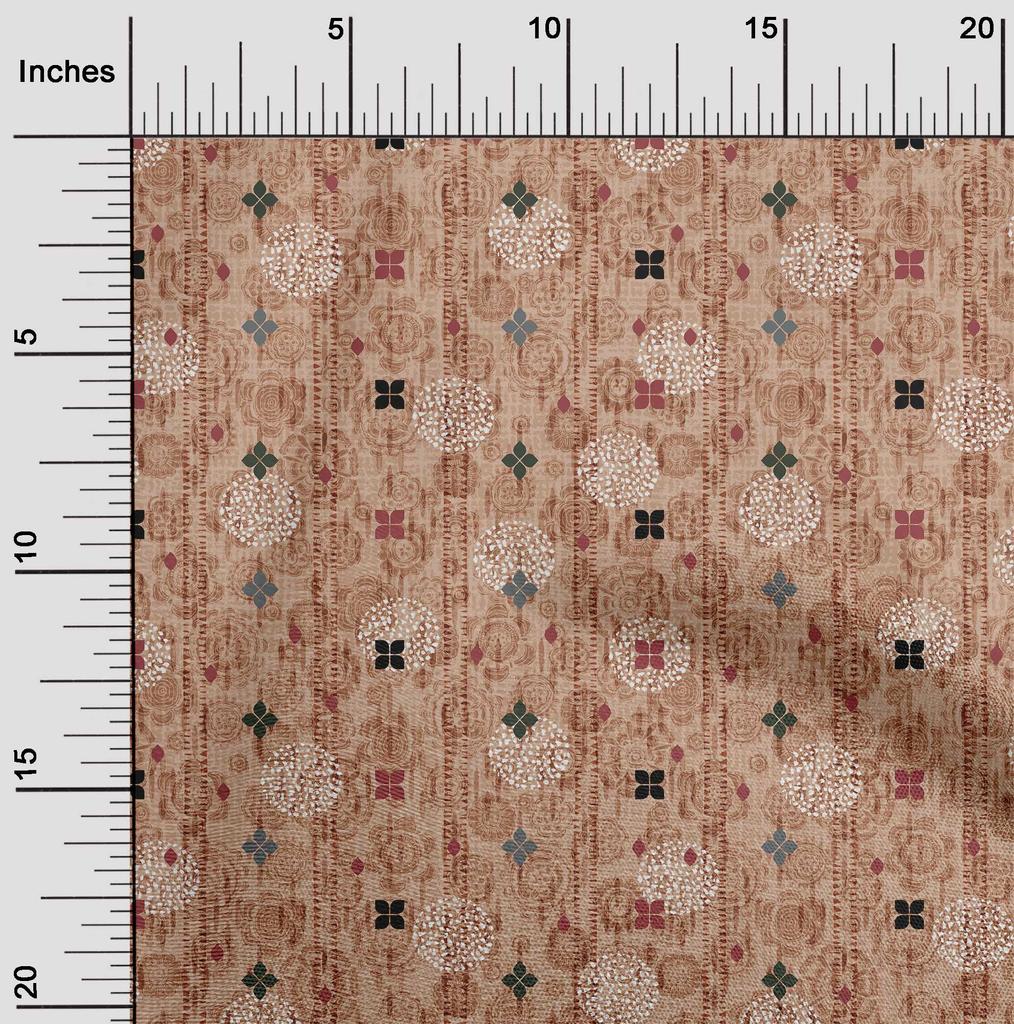 oneOone Cotton Flex Light Grayish Green Fabric Mandala Texture Craft Projects Decor Fabric Printed By The Yard 40 Inch