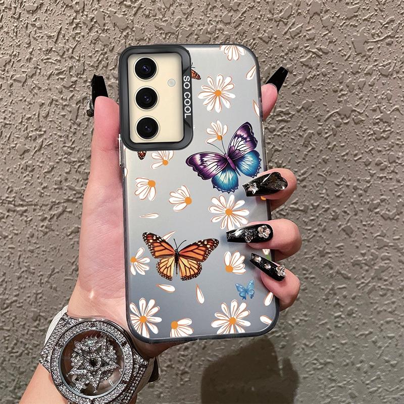 

Чехол для телефона с рисунком кошачьих цветов для Samsung S24 Ultra S23 Plus S22 S21 S20 FE A55 A54 A53 A35 A34 A32 A25 A24 A15 A14 A13 5G, противоударный чехол-бампер Samsung Galaxy S20 FE