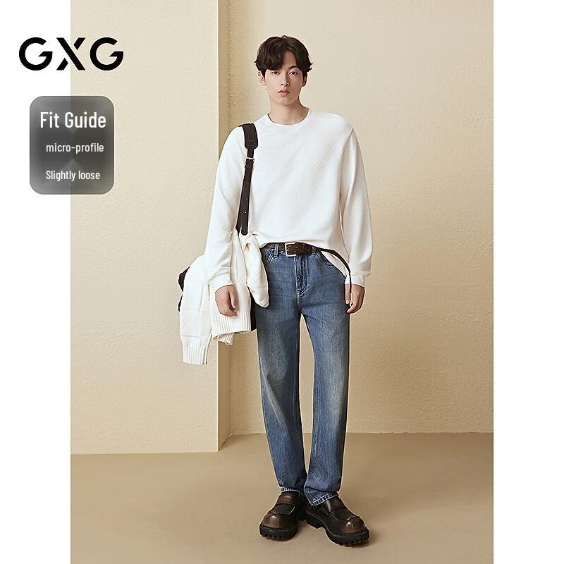 GXG Men's Textured Jacquard Long Sleeve T-Shirt