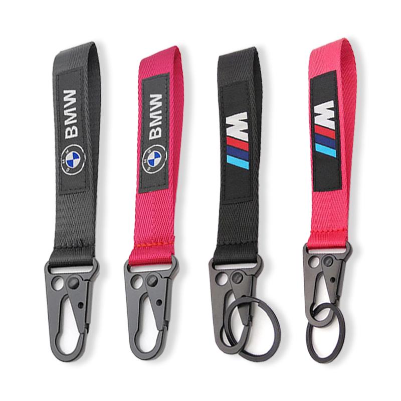Car Emblem Keychain Rings Nylon Lanyard Pendant Keyring Decoration Gifts For BMW E39 F30 F20 E60 E90 E46 G30 E87 E70 E53 X3 X5 X vdkc30