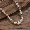 KunJoe Verano Coco Cáscara Madera Cuentas Estrella de Mar Gargantilla Collar para Hombres Bohemio Piedra Natural Cadena Clavícula Joyería Calle Masculina