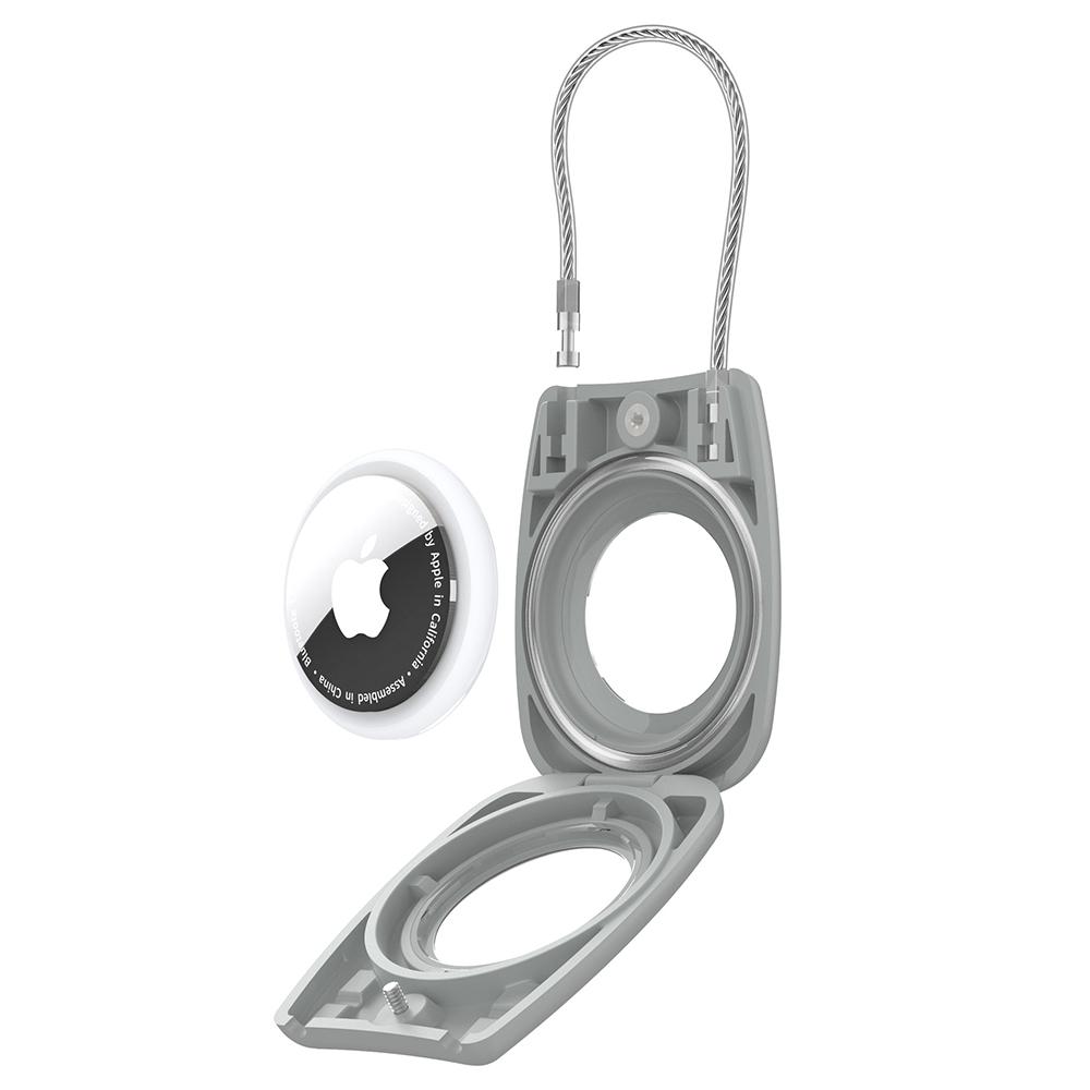 Waterproof Hard PC Protective Case for AirTag Bluetooth-compatible Tracker with Wire Cable