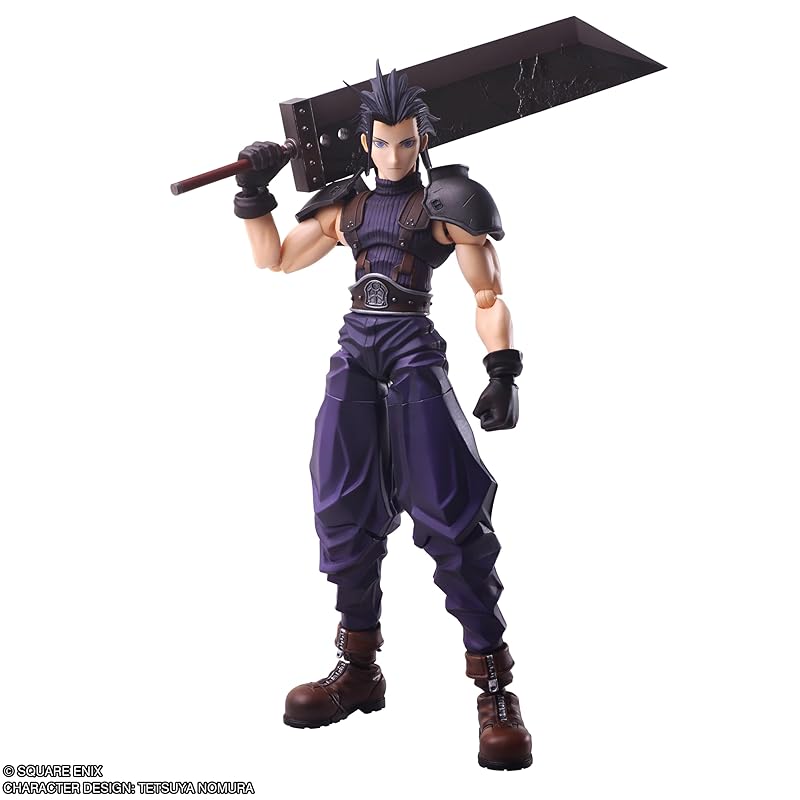 Final Fantasy VII BRING ARTS Zack Fair Action Figure in PVC dipinta
