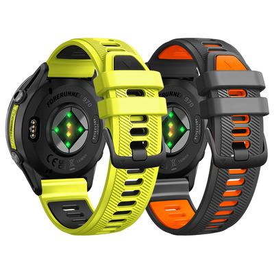 22mm Λουράκι Σιλικόνης Για Garmin Forerunner 970 965 955 Solar 945 935 745 Δίχρωμο Αθλητικό Λουράκι Ρολογιού Ζώνη Βραχιόλι Αξεσουάρ